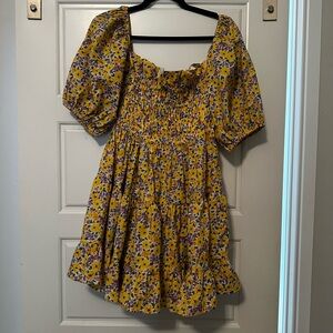 Buddy Love Yellow Floral Dress